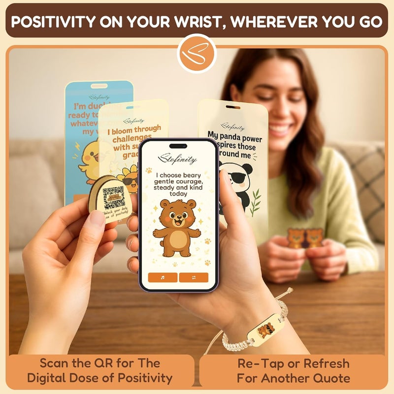 STOFINITY Cute Bear Gifts For Women - High School Graduation Gifts For Boy, Positive Affirmation Cards For Teens Girl, Christmas Gift Baskets Ideas For Friend, Coworkers, Funny Sister Birthday Gift - Image 5